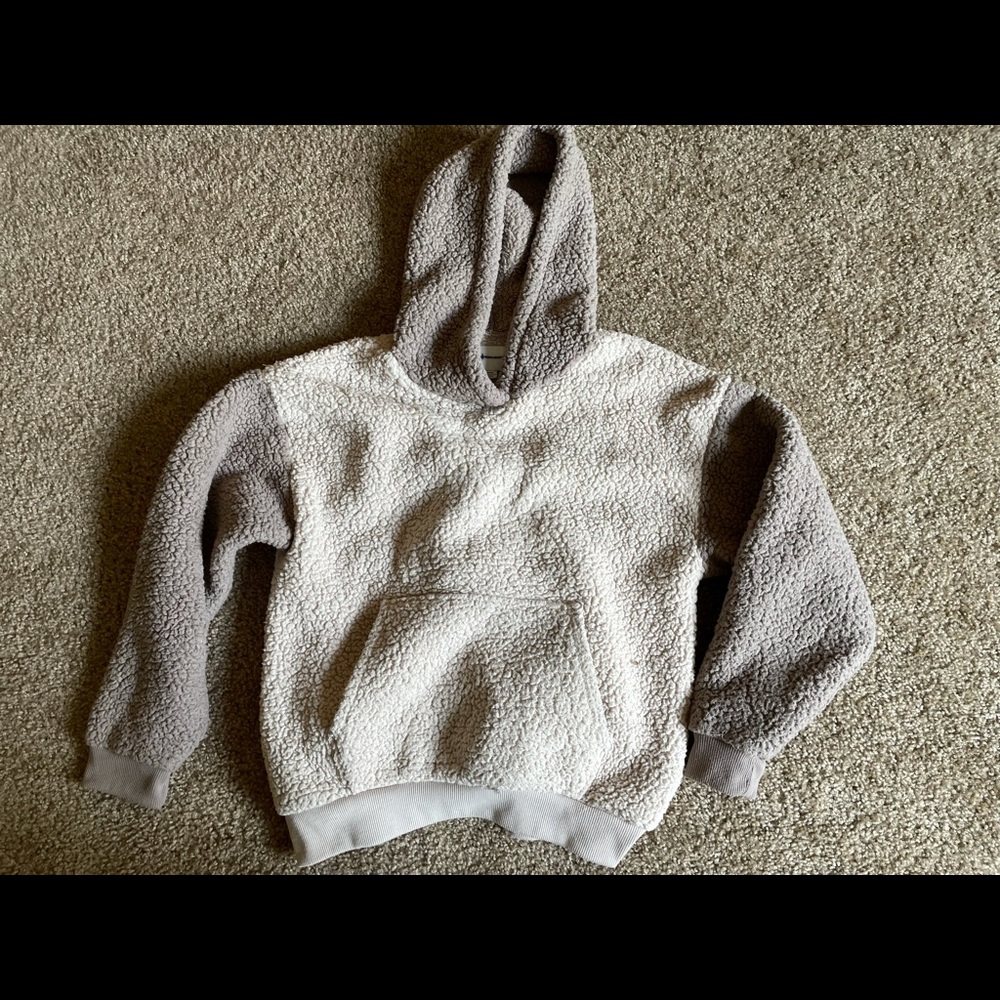 American Eagle sherpa teddy pullover hoodie